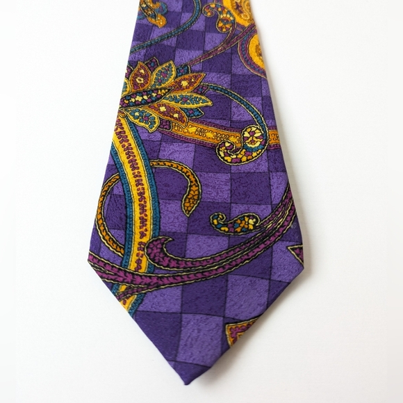 Versace Other - Versace Purple and Yellow Men's Tie